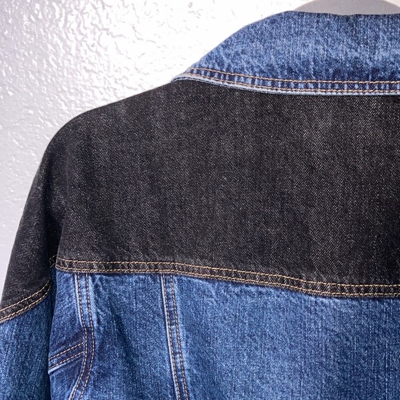 Fashion Nova Oversized Two Tone Denim Jacket - Picture 11 of 11
